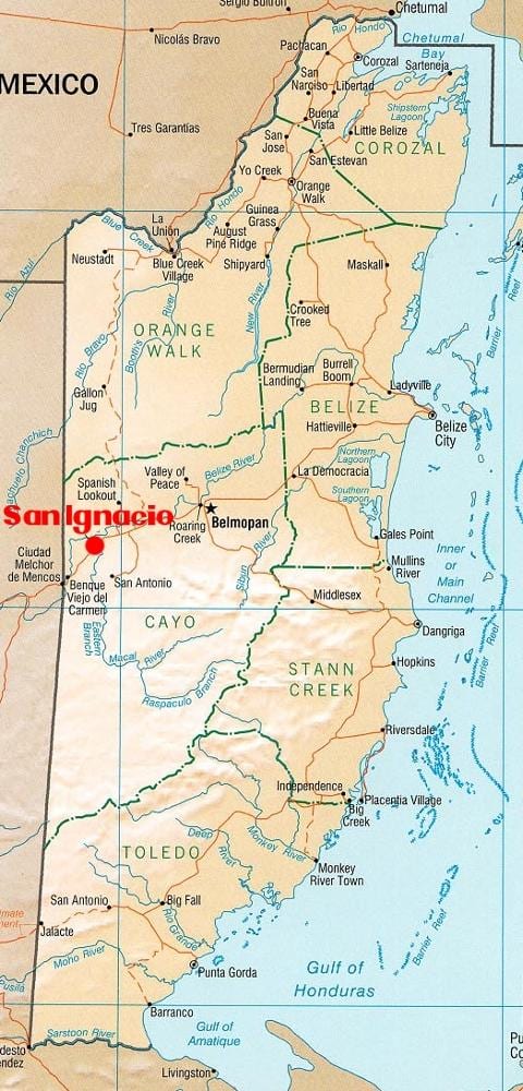Karta San Ignacio u Belize