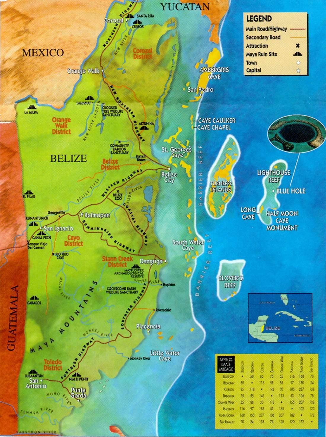 Karta zoološki vrt Belize