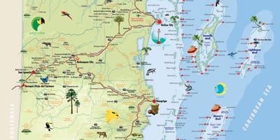 Belize znamenitosti kartica