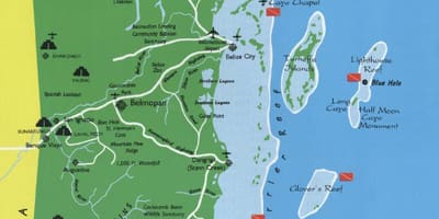 Karta Belize ronjenje