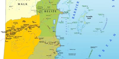 Karta Belize sa sela