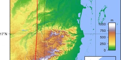 Karta visine Belize 