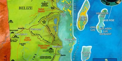 Karta zoološki vrt Belize 